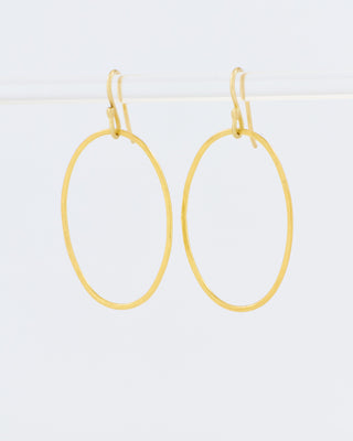 gold small oval forward facing hoops
