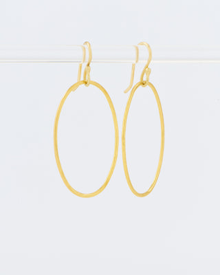 gold small oval forward facing hoops