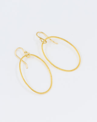 gold small oval forward facing hoops