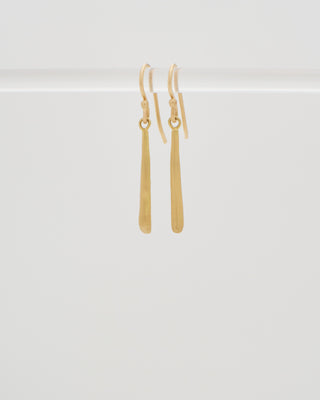 gold twig drop earrings