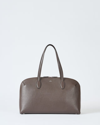 grained leather day tote