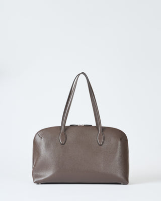 grained leather day tote