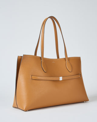 grained leather lounge tote