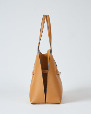 grained leather lounge tote