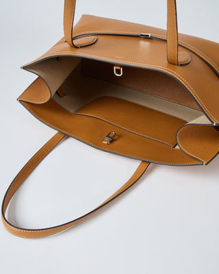 grained leather lounge tote
