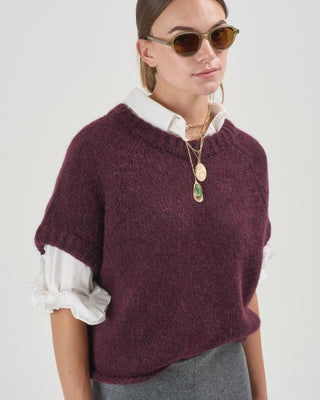 half sleeve loose pullover sweater