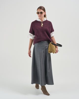 half sleeve loose pullover sweater