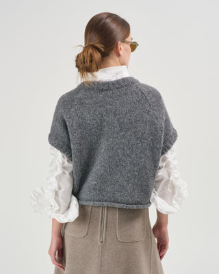 half sleeve loose pullover sweater