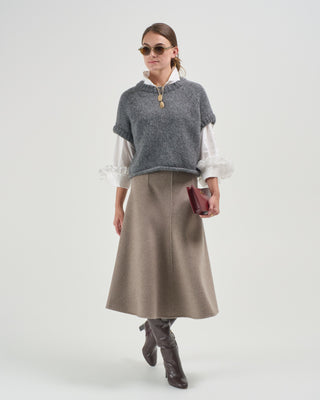 half sleeve loose pullover sweater