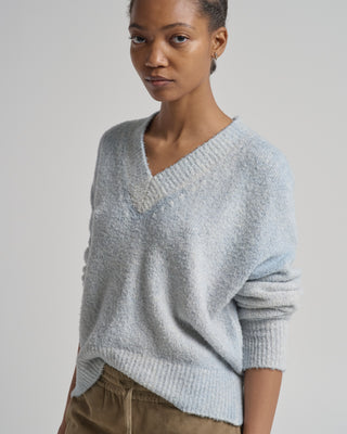 hand painted cotton v neck pullover