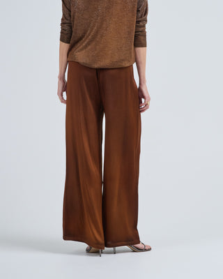 hand painted stretch silk palazzo pants