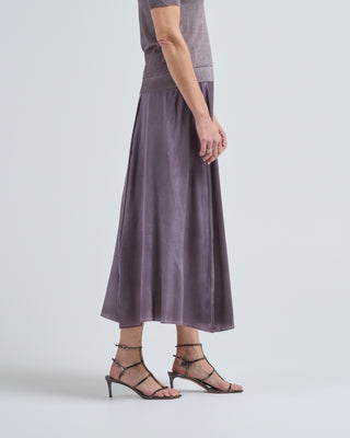 hand painted stretch silk skirt