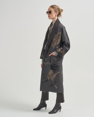 wind dancer, heaven caller wool wrap coat
