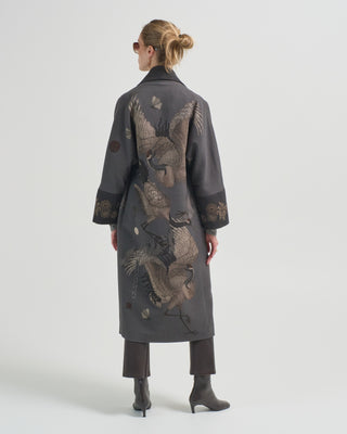 wind dancer, heaven caller wool wrap coat
