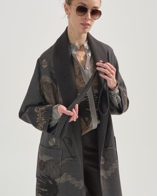 wind dancer, heaven caller wool wrap coat