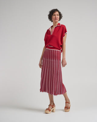 heringbone knit skirt
