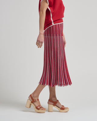 heringbone knit skirt