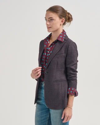 slim long lux texture jacket
