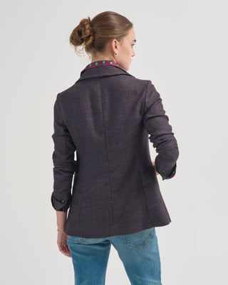 slim long lux texture jacket