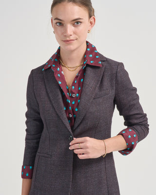 slim long lux texture jacket