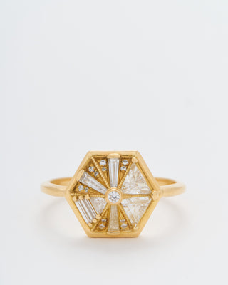 hexagon ring - gold