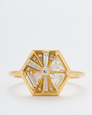 hexagon ring - gold