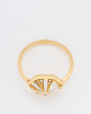 hexagon ring - gold