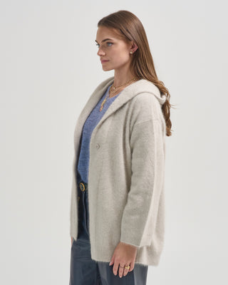 hooded cardigan