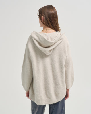 hooded cardigan