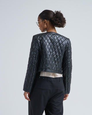 hook front leather jacket