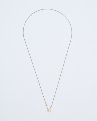 hung silver necklace