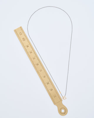 hung silver necklace