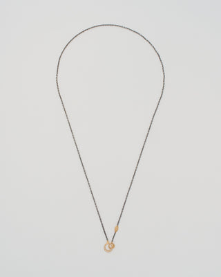 hung silver necklace with diamonds