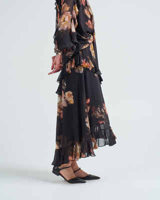 hypnotic asymmetric midi skirt