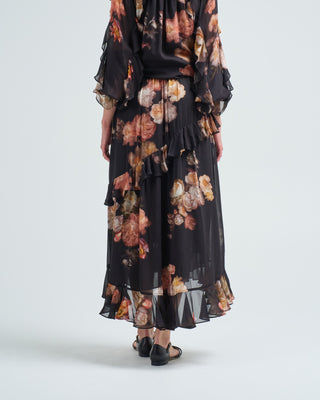 hypnotic asymmetric midi skirt