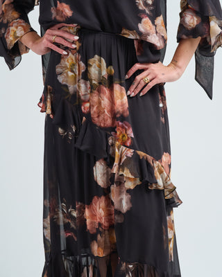 hypnotic asymmetric midi skirt