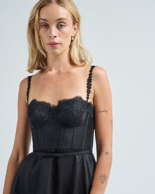 Zimmermann Hypnoti Lace Trim Gown Black Zimmermann Hypnoti Lace Trim Gown Black