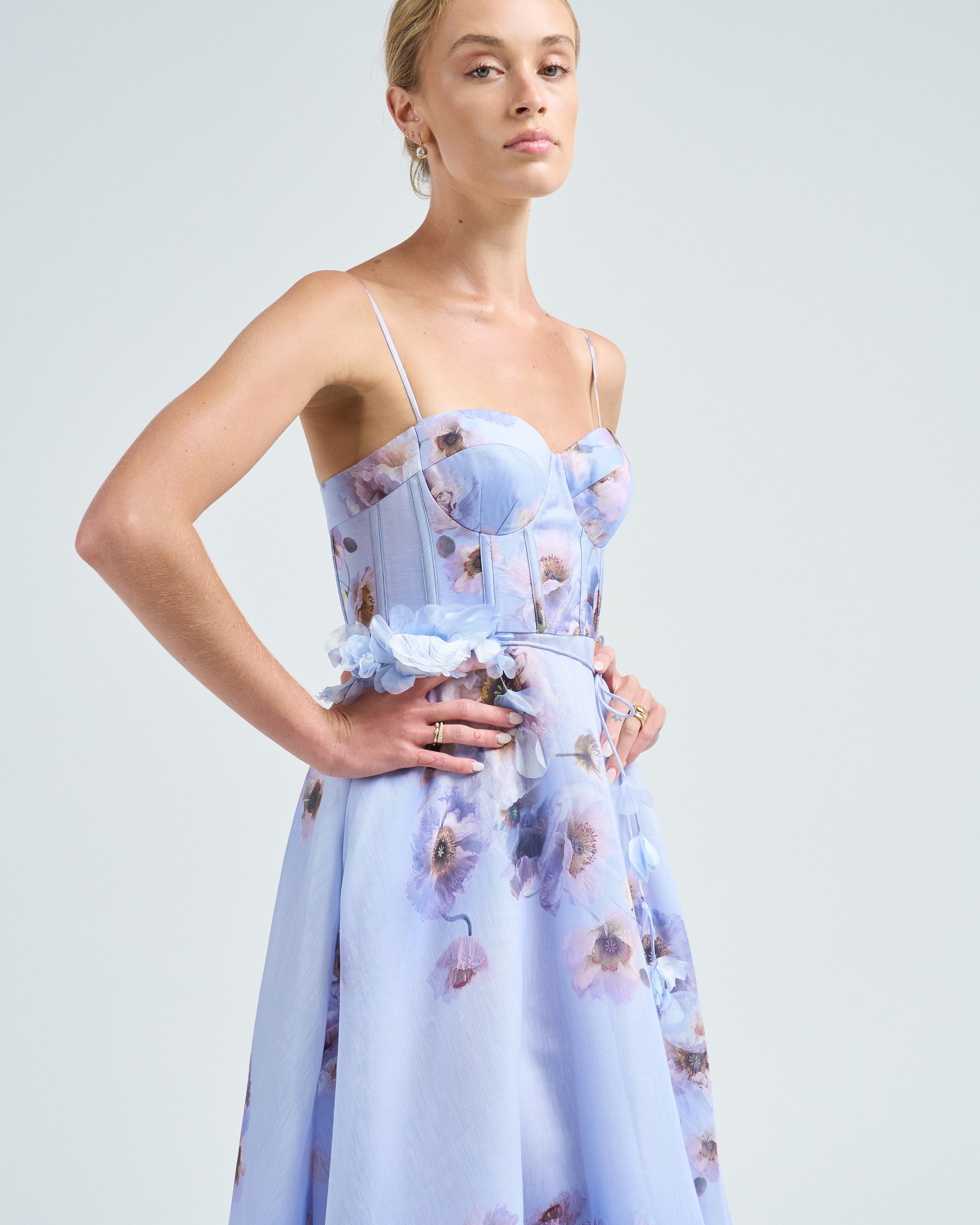 lilac long picnic dress Masie Lilac Mesh Maxi Dress - 4