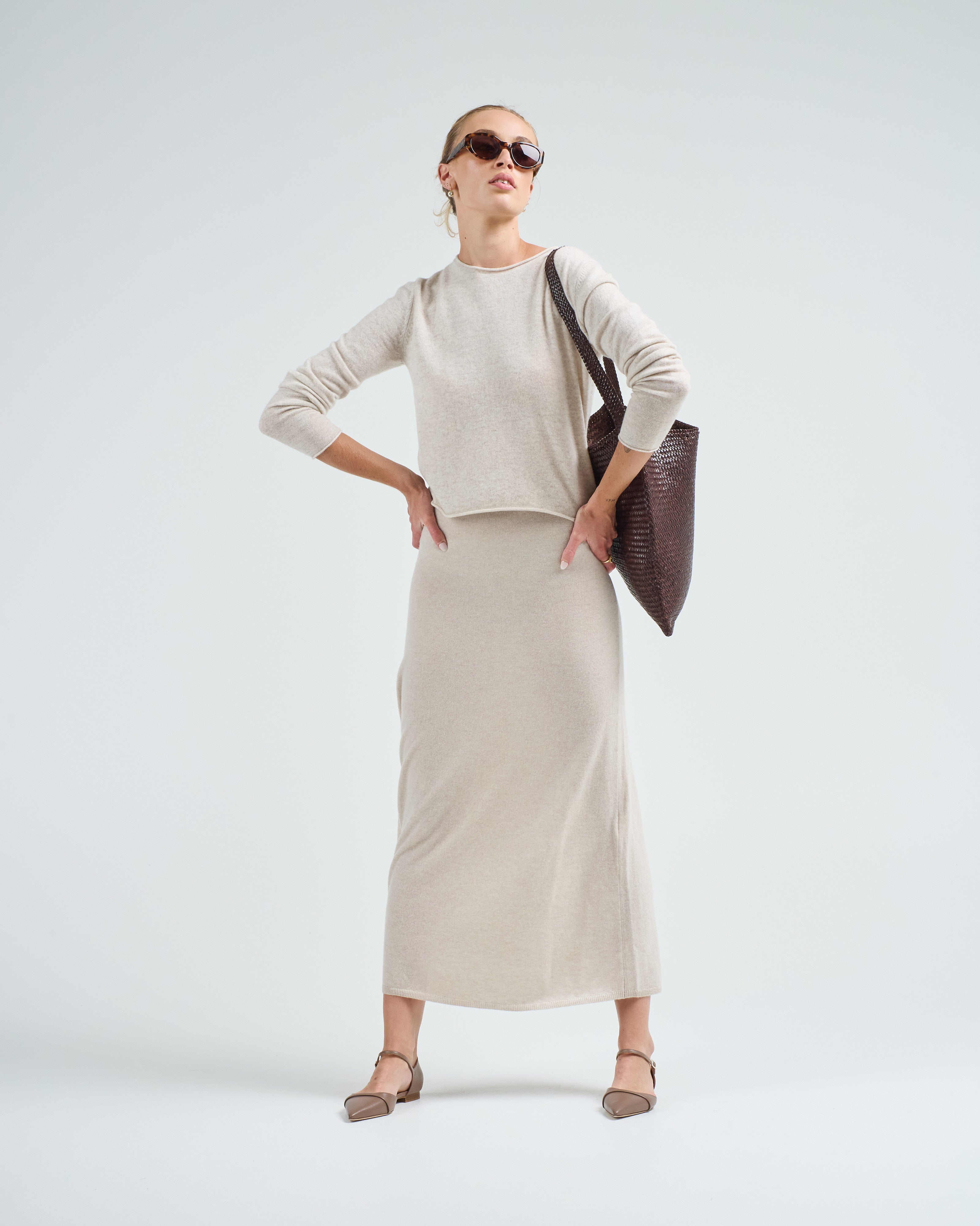 Lisa Yang Ida Sweater Oyster