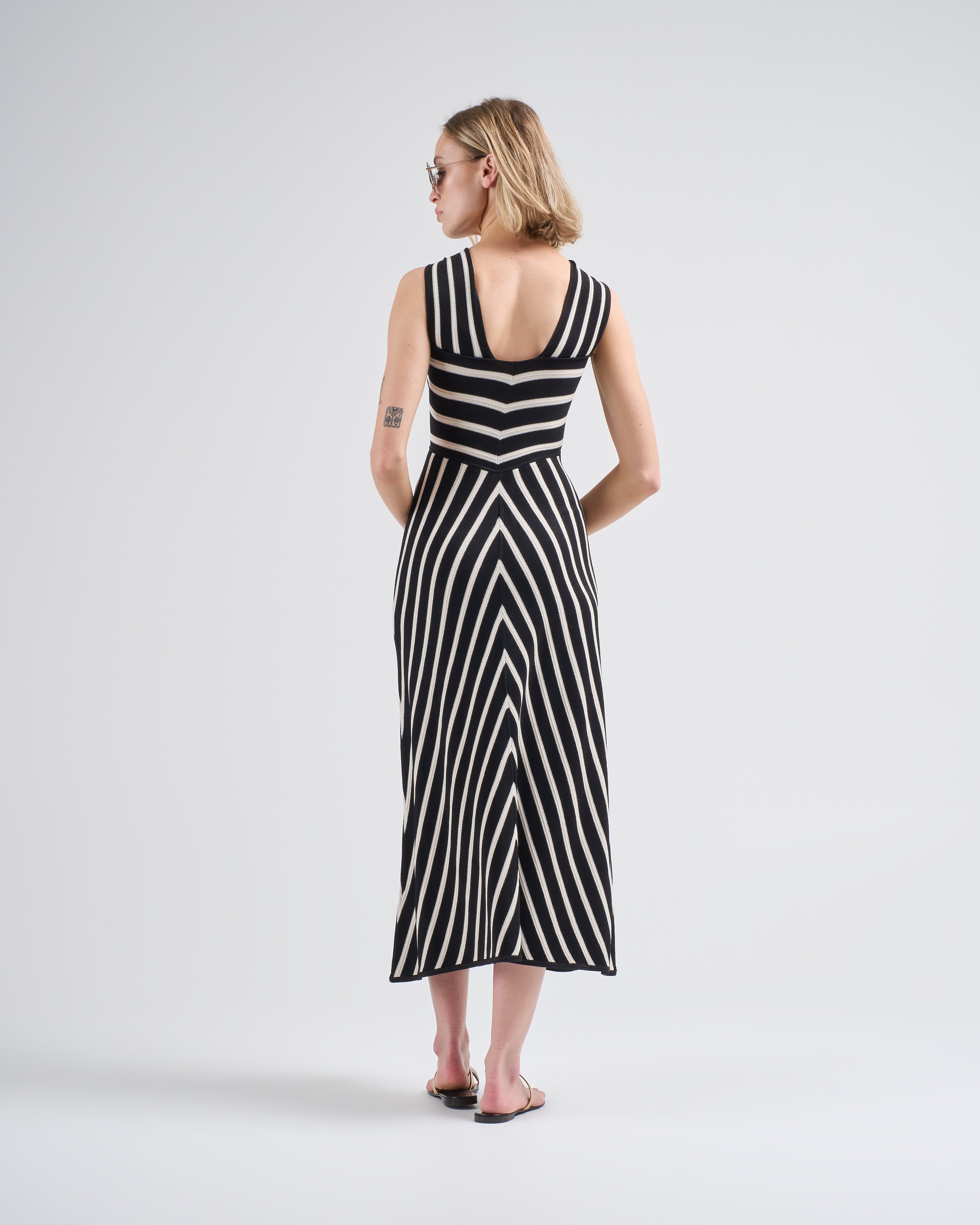 Zimmermann Illuminate Halter Dress Black/Cream Zimmermann Illuminate Halter Dress Black/Cream