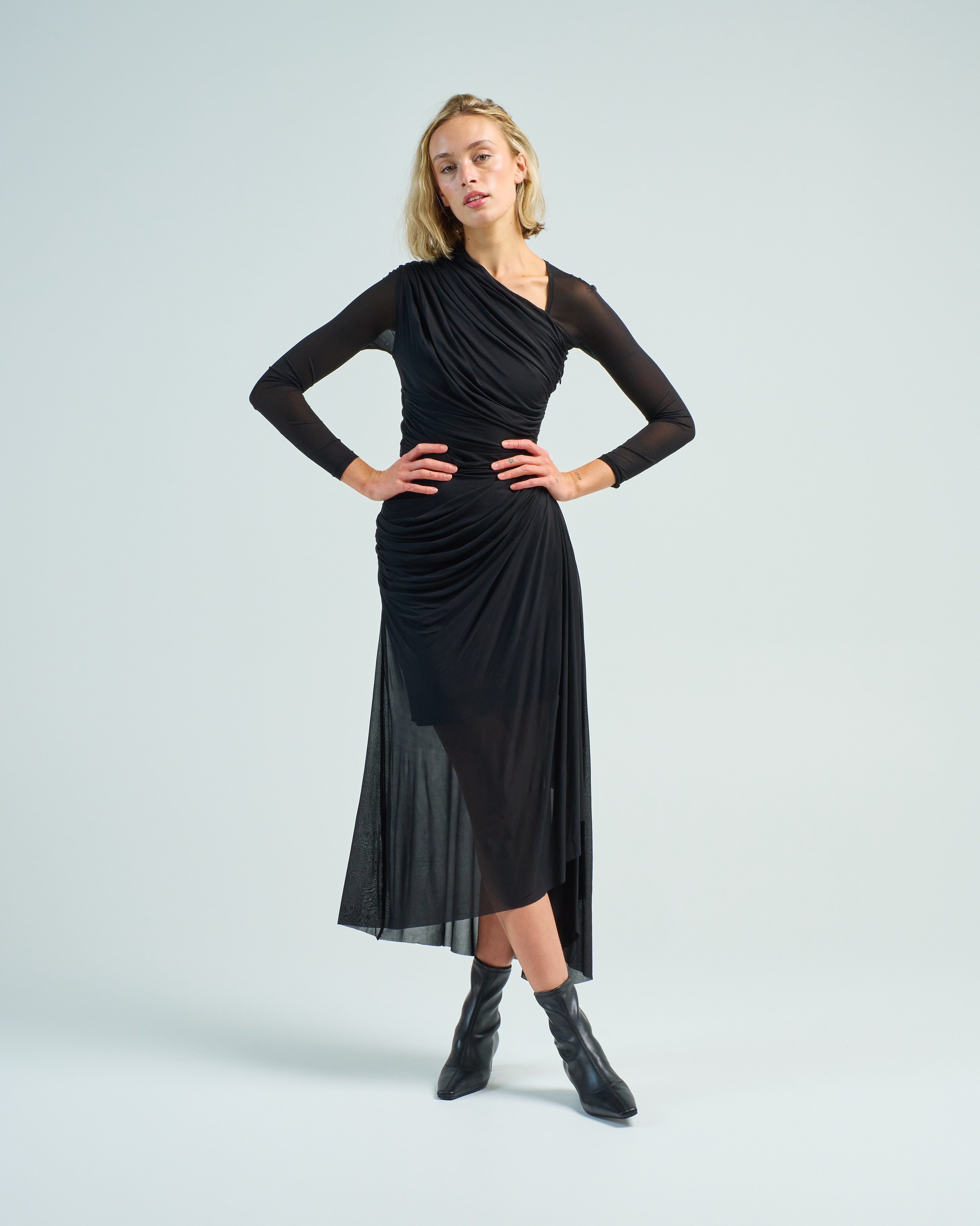 Zimmermann Illustration Gathered Dress Black Zimmermann Illustration Gathered Dress Black