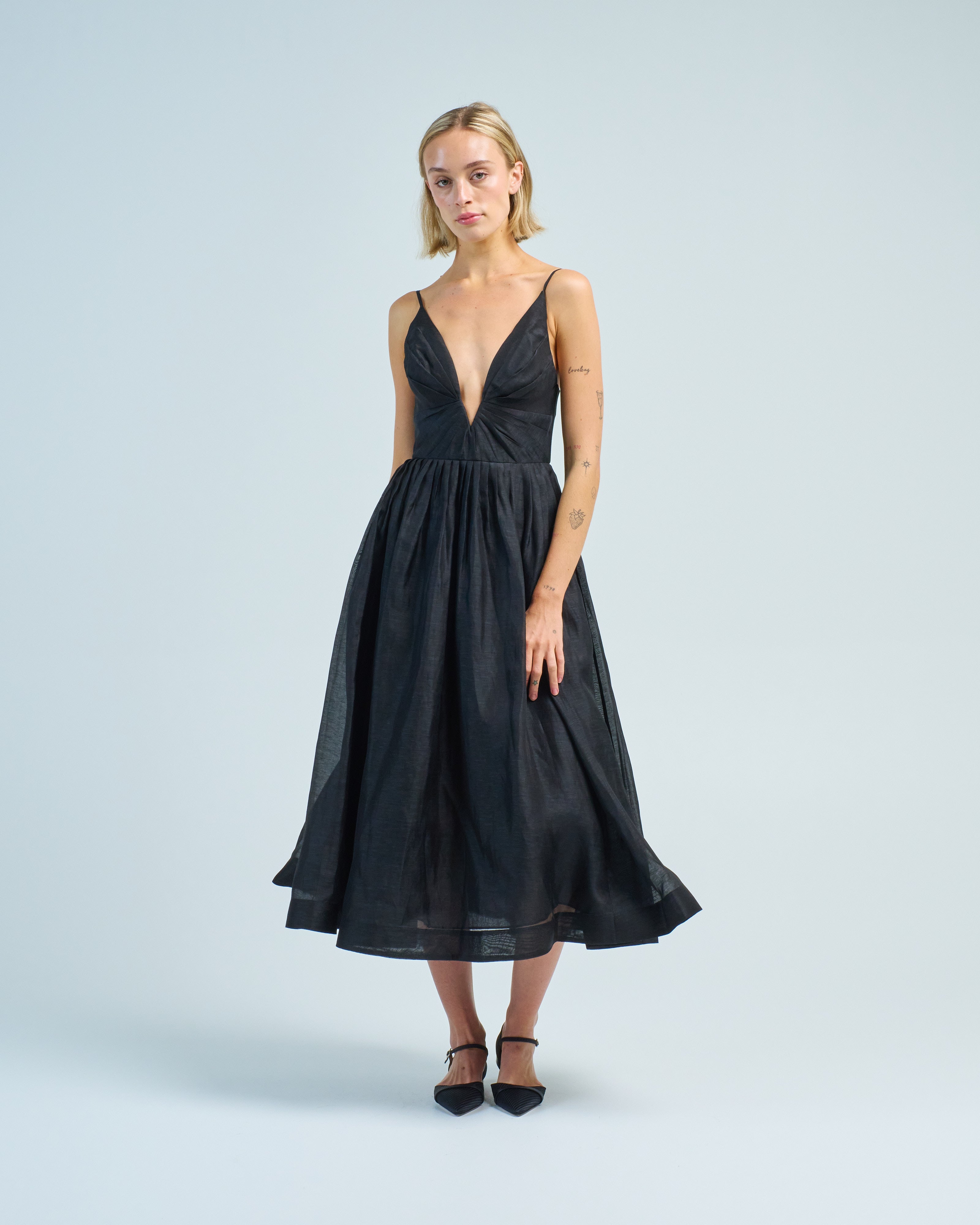illustration v neck midi dress illustration v neck midi dress