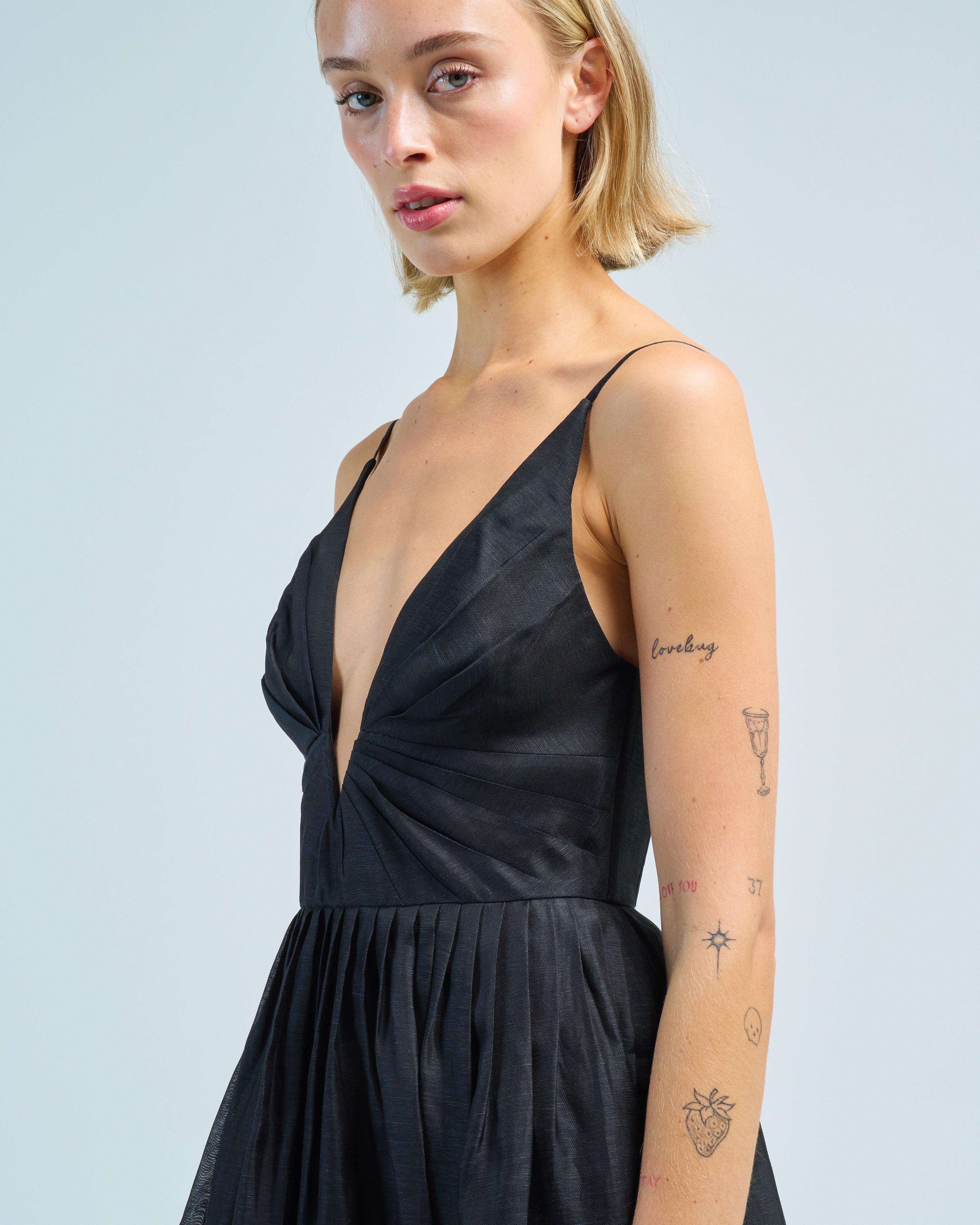 Zimmermann Illustration V Neck Midi Dress Black Zimmermann Illustration V Neck Midi Dress Black
