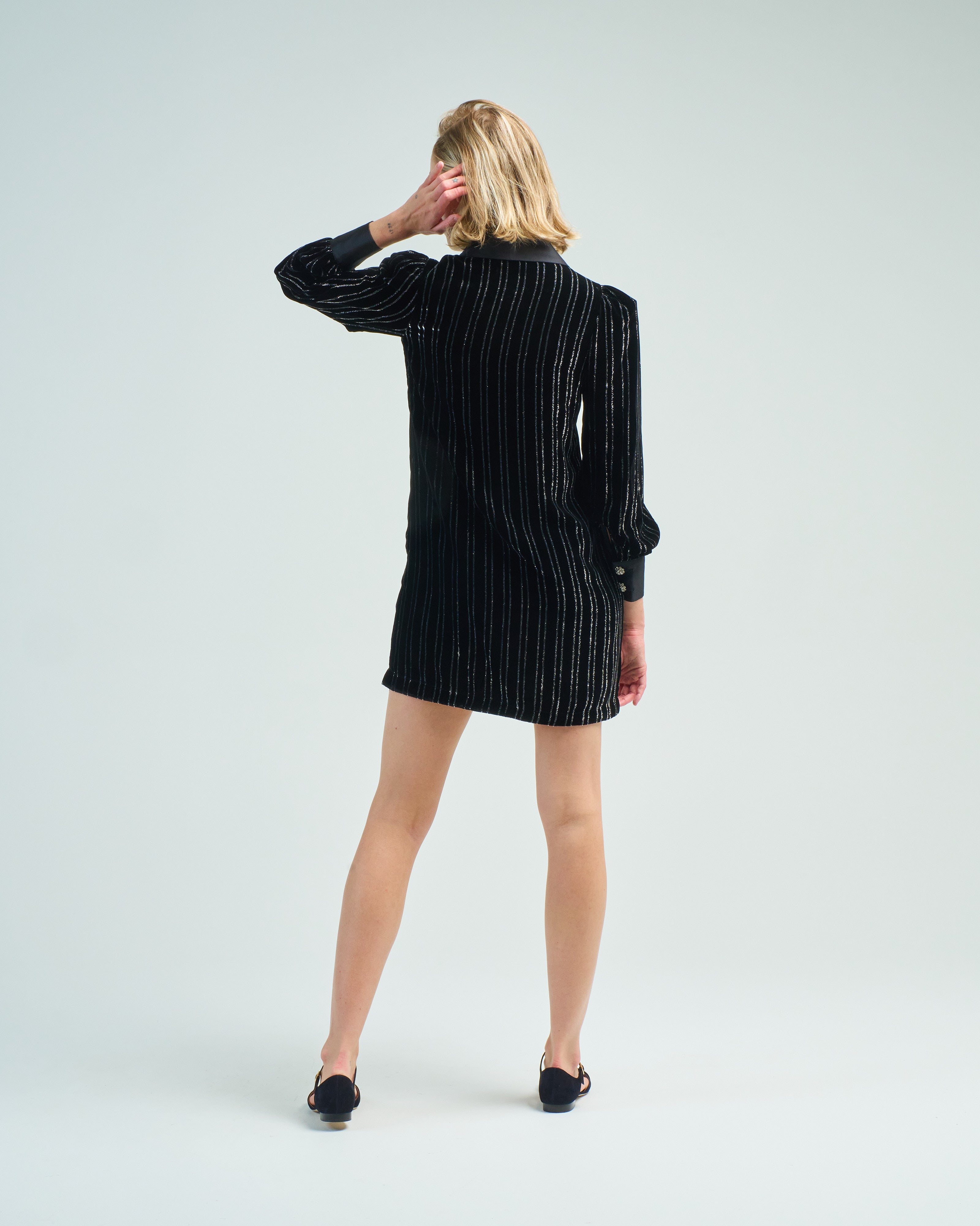 zimmermann black velvet dress Zimmermann Illustration Velvet Mini Dress Black/Silver