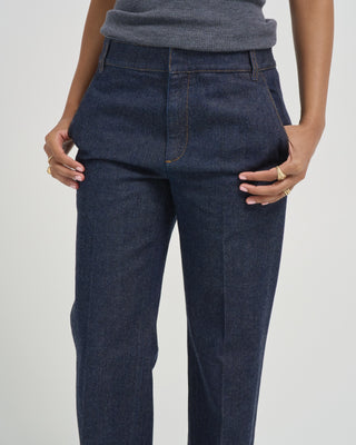 indigo denim pat trouser jean