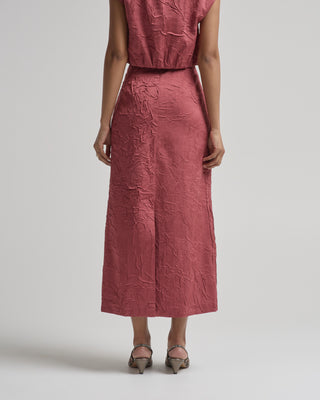 inez satin pencil skirt