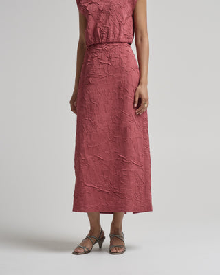 inez satin pencil skirt