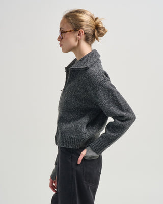 irene confetti wool alpaca zip cardigan