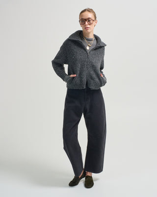 irene confetti wool alpaca zip cardigan
