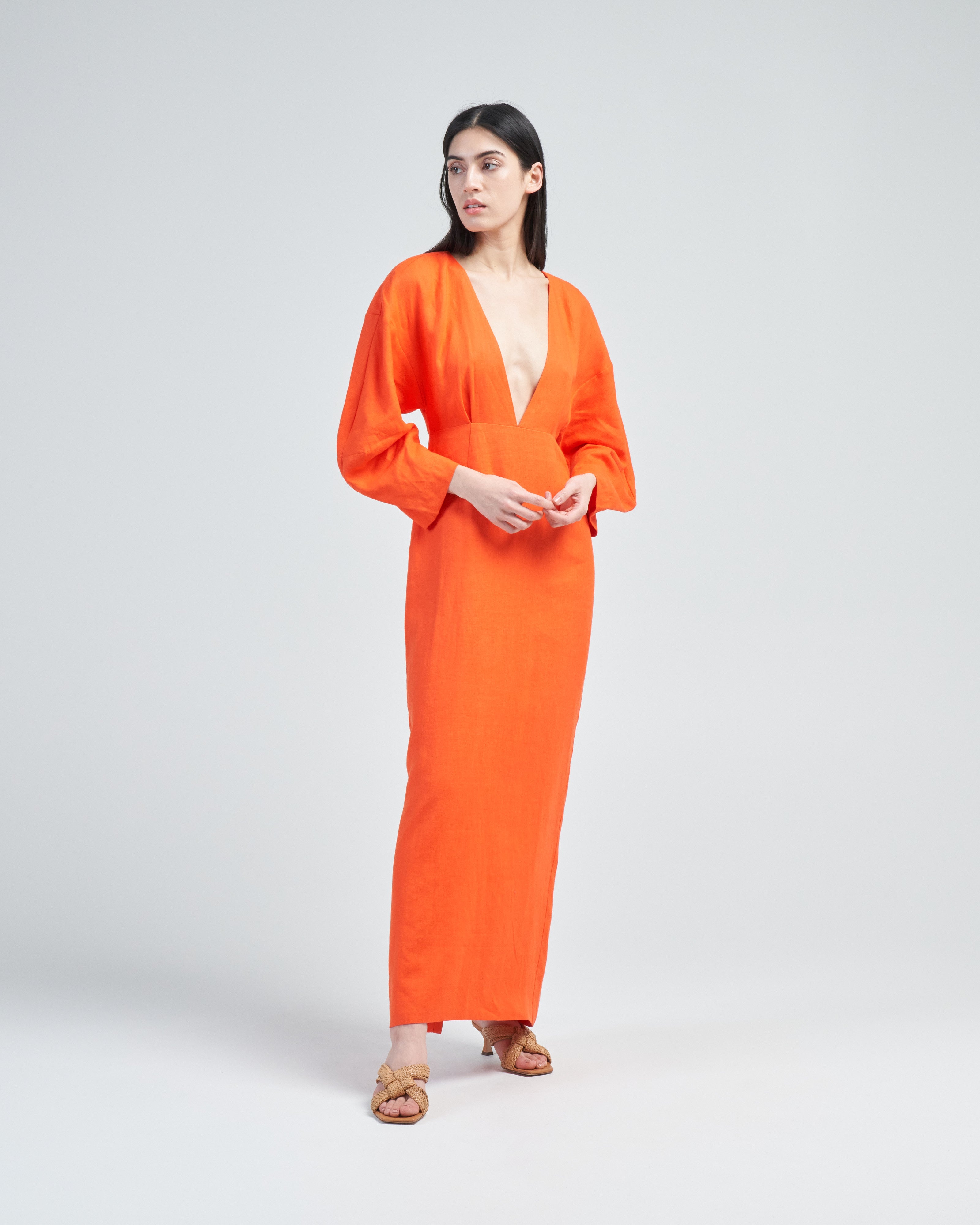 mara hoffman long sleeve dress Mara Hoffman Women's Blair Long Sleeve Deep-V Maxi Dress, Black, XS at Amazon Women's Clothing store